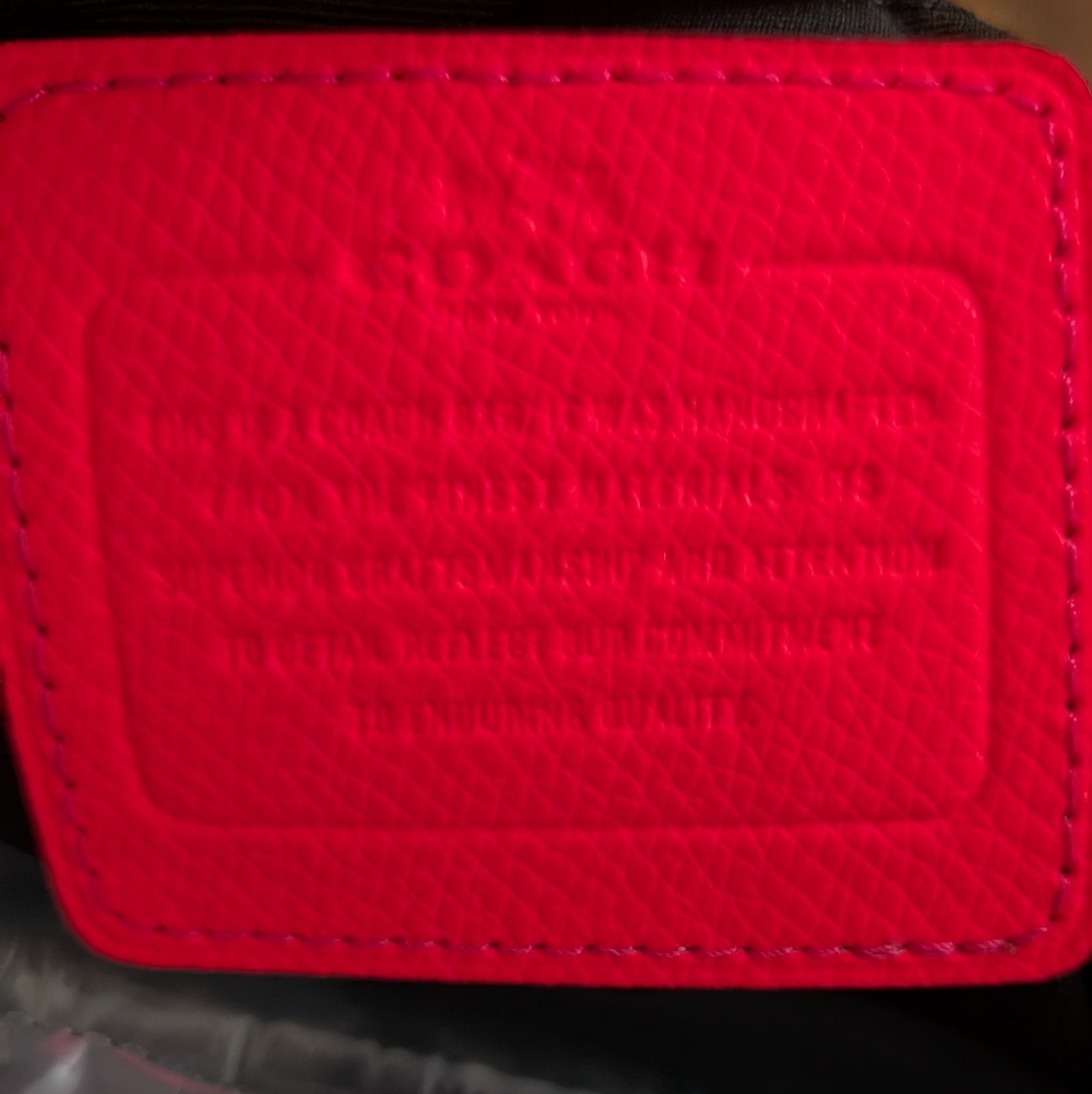COACH Bennett Mini Satchel in Neon Orange Crossgrain Leather - Picture 9 of 11